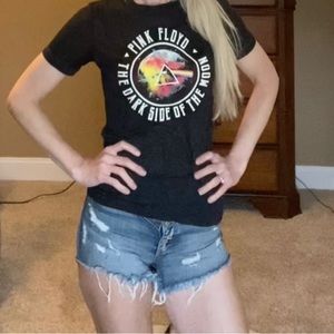 Official Pink Floyd vibrant sheer black shirt